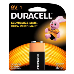 Bateria Alcalina 9 volts com 1 unid Duracell