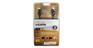 Cabo HDMI X HDMI 4K c/ Filtro 5 Metros