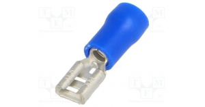TERMINAL ISOLADO FEMEA 6,3mm azul