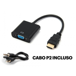 CONVERSOR HDMI P/VGA C/ÁUDIO