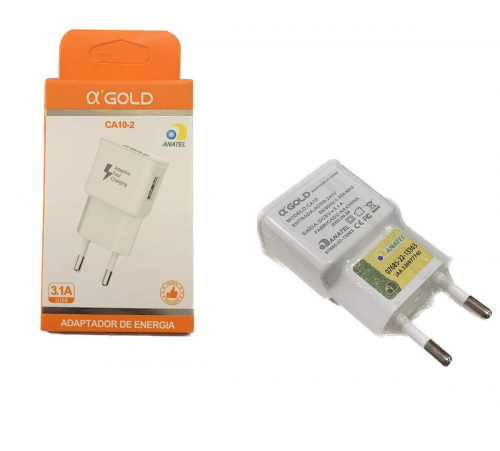 Carregador USB 3.1A gold