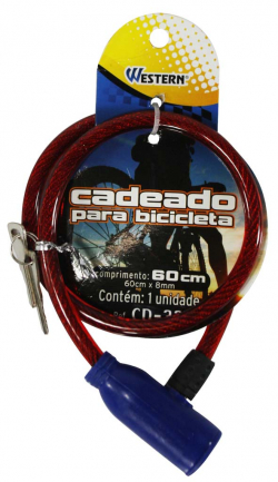 CADEADO PARA BICICLETA 60CM CD35 WESTERN