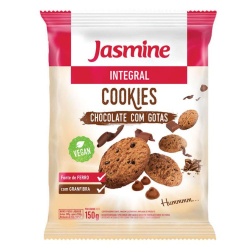 Cookie Integral - Sabor Chocolate com Gotas - Pacote 150g - Jasmine