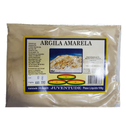 Argila Amarela em Pó - Pacote 100g - Juventude