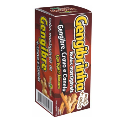 Bala Mastigável de Gengibre, Cravo e Canela - Gengibrinha