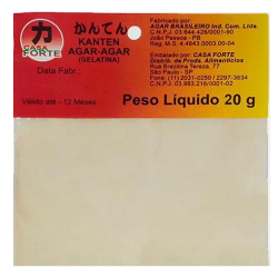 Ágar-Ágar (gelatina) - Pacote 20g - Casa Forte