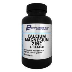 Cálcio, Magnésio e Zinco Quelated - 100 tabletes - Performance Nutrition