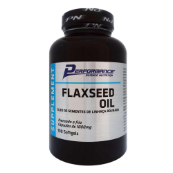 FLAXSEED OIL - Óleo de Linhaça Dourada -100 Cápsulas de 1G - Performance Nutrition