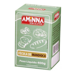 Fécula de Mandioca sem Glúten- Pacote 400g - Aminna