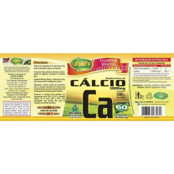 Cálcio - 60 Cápsulas de 850mg - Unilife