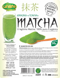 Matcha Puro Orgânico Solúvel - Pacote 30g - Unilife