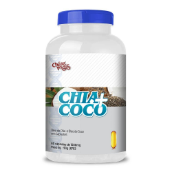 Chia + Coco - 60 Cápsulas de 1000mg - Chá Mais
