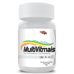 Multivitmais - Multivitamínico e Multiminerais de A a Z - Sem Sabor - 120 cápsulas de 500mg - Chá Mais