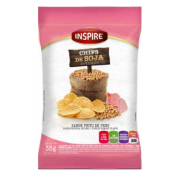 Chips de Soja - Sabor Peito de Peru - Pacote 35g - Inspire