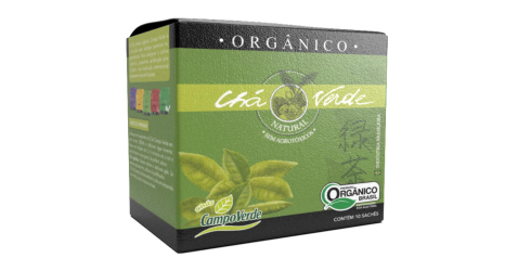 Chá Verde Orgânico - 10 sachês de 16g - Campo Verde
