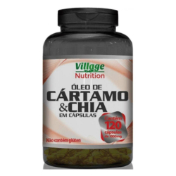 Óleo de Cártamo com Chia - 120 Cápsulas de 1000mg - Village Nutrition