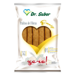 Palitos de Fibras - Sabor Queijo - Pacote 70g - Dr. Sabor