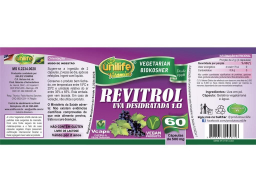 Resveratrol Revitrol Uva Desidratada - 60 Cápsulas de 500mg - Unilife