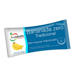 Bananada Zero Açúcar - Pacote 15g - Frutabella
