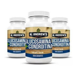 Glucosamina + Condroitina - 60 Cápsulas de 500mg - N.Andrew´s