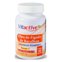 Óleo de Fígado de Bacalhau - 60 Cápsulas - Vitactive