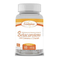 Betacaroteno - 60 Cápsulas de 320mg - Apisnutri