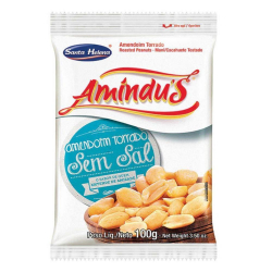 Amendoim Amíndu'S - Sem Sal - Pacote 100g - Santa Helena