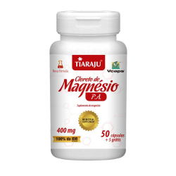 Cloreto de Magnesio PA - 50 Cápsulas de 400 mg - Tiaraju