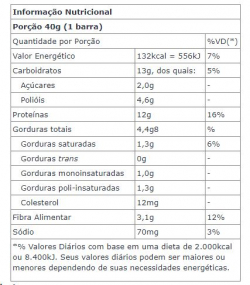 Protein Bar Low Gi - Sabor Paçoca - Pacote 40g - Exceed