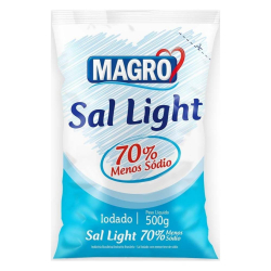 Sal Refinado Branco Light - Pacote 500g - Magro