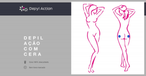 Depilação Feminina da Lateral Anal com Cera Morna Depyl Action